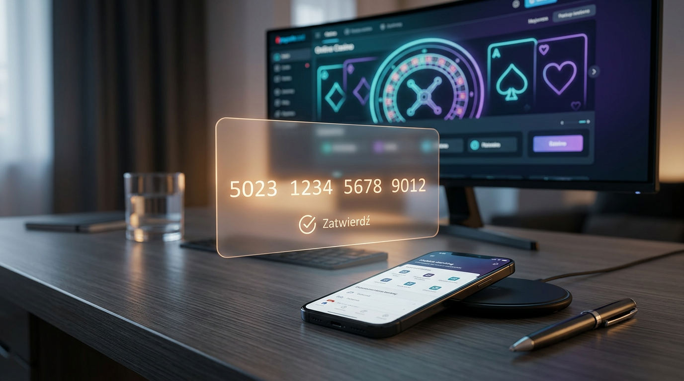 Futurystyczny interfejs płatności Paysafecard w kasynie online 2026